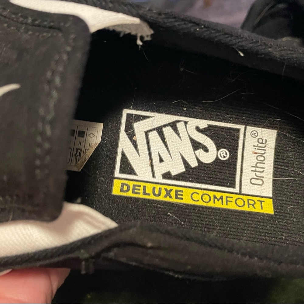 Vans Black and Gray Flame Slip-On Sneakers - Picture 2 of 3